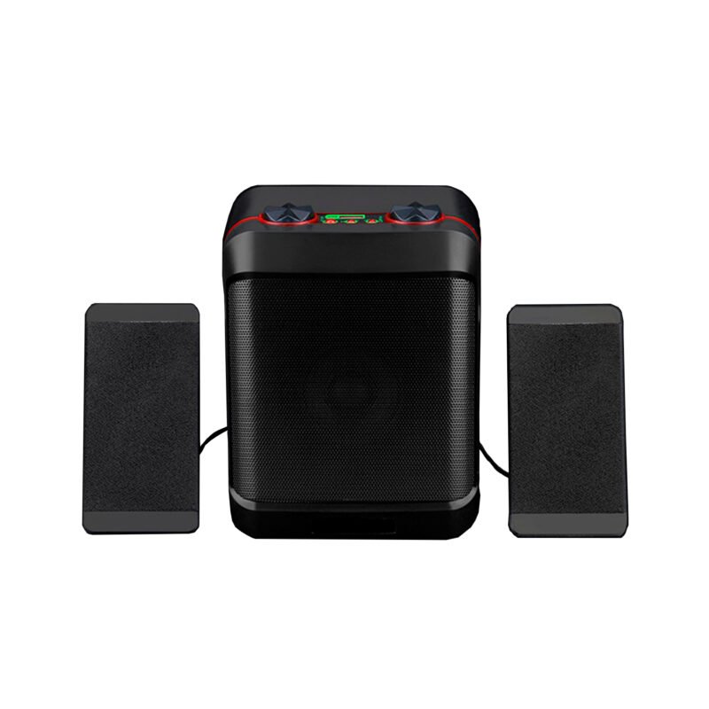 parlante dblue subwoofer 2.1, 20w rms, bass + 2 satelites, alimentacion usb, conector jack 3.5mm. — vista 4