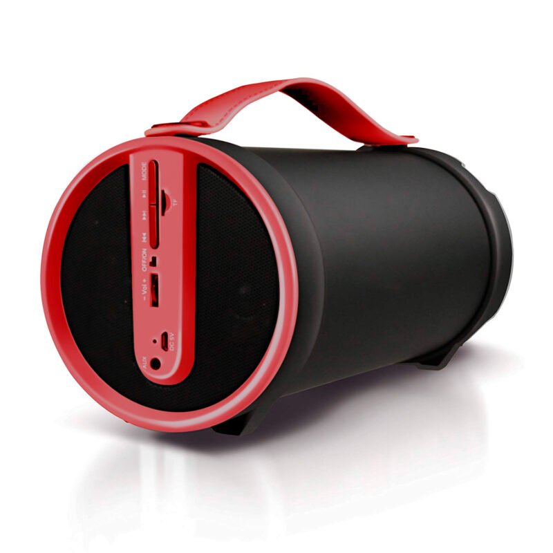 parlante dblue bazooka portatil bt con entrada /sd/fm radio/aux red — vista 2