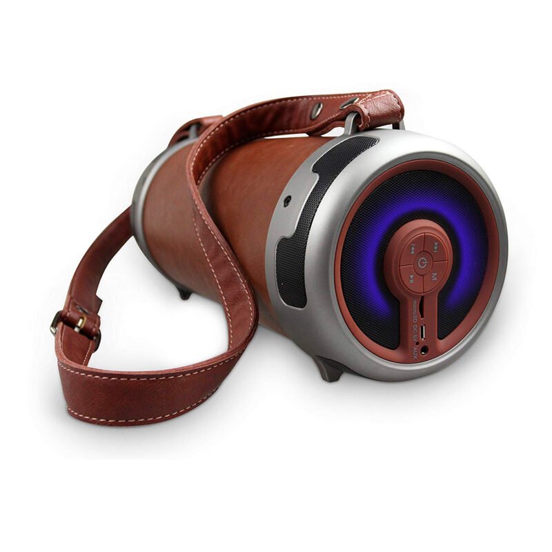 parlante dblue bazooka portatil con bt y entrada usb/sd/fm radio/aux brown — vista 3