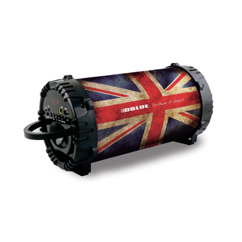 parlante bazooka portatil dblue con bluetooth y entrada microfono/usb/sd/fm radio/aux diseÑo — vista 2