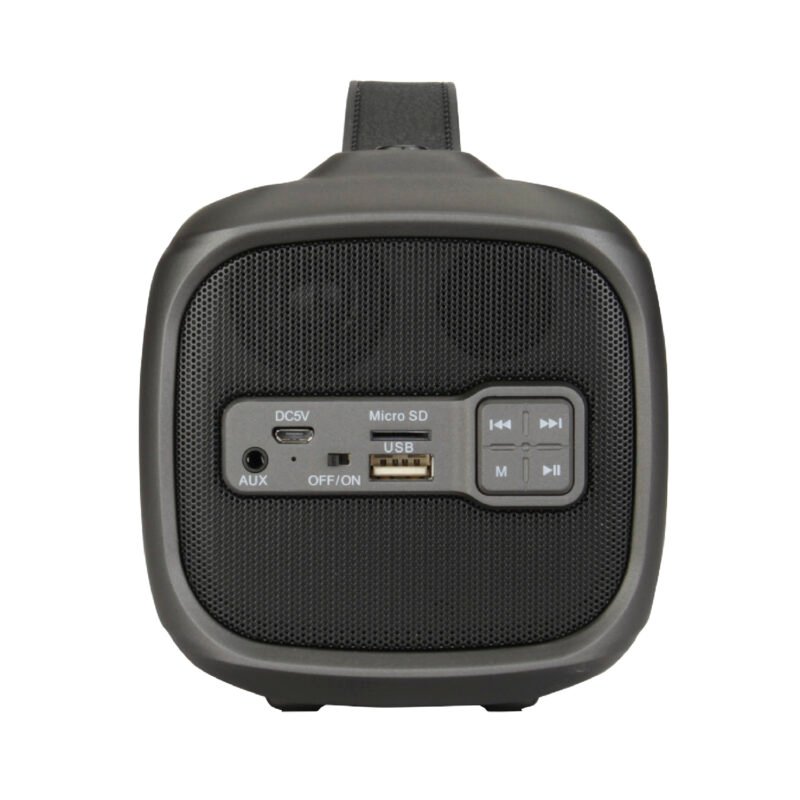 parlante dblue bazooka portatil con bt/usb/sd/fm radio/aux black — vista 6