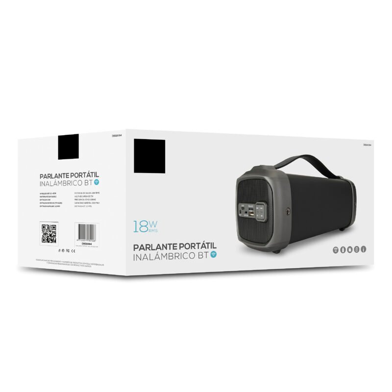 parlante dblue bazooka portatil con bt/usb/sd/fm radio/aux black — vista 5