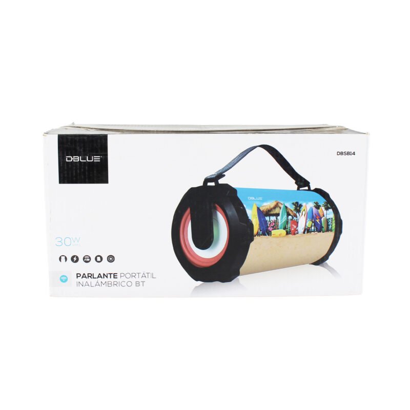parlante dblue bazooka portatil con bt y entrada usb/sd/fm/aux diseÑo — vista 2