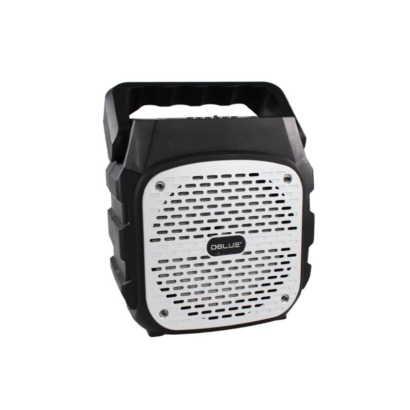 parlante dblue portatil con bt y entrada usb/sd/fm radio/aux luz led — vista 3