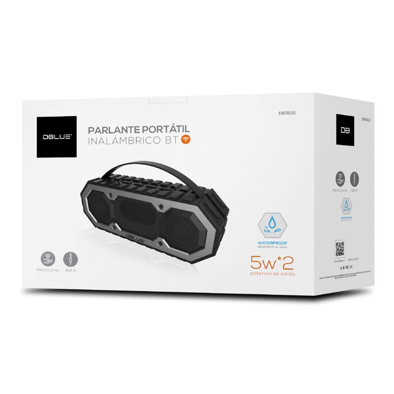 parlante portatil bt resistente al agua. blue — vista 2