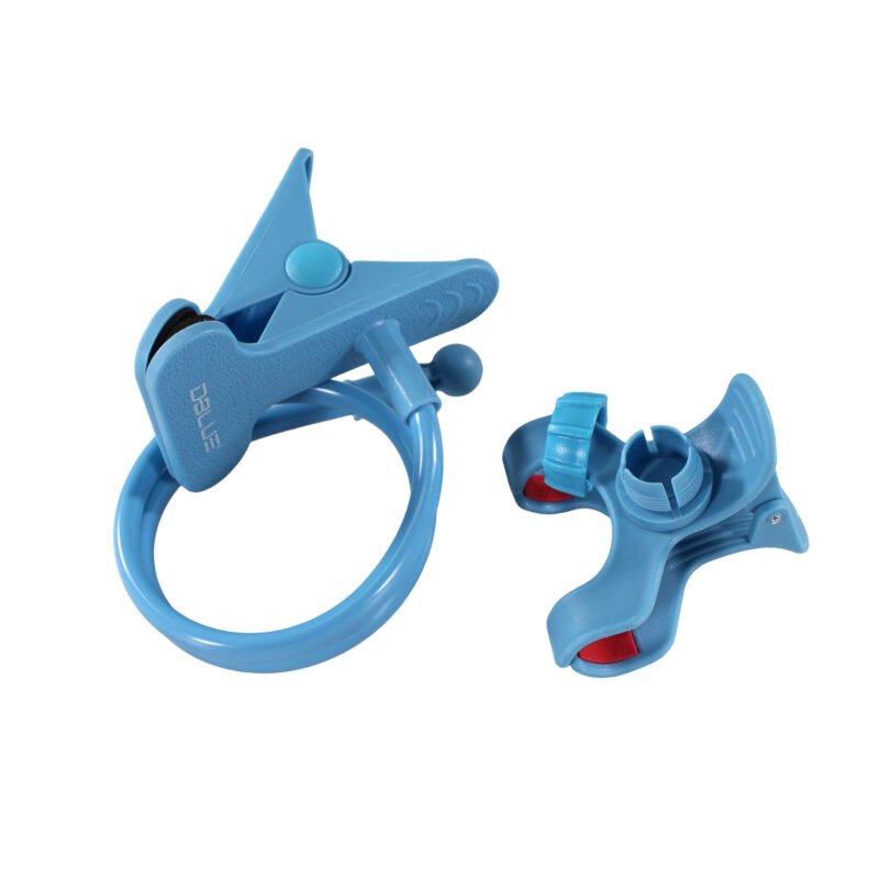soporte dblue flexible para smartphone con rotacion 360°, incluye clip para diferentes superficies. blue — vista 2