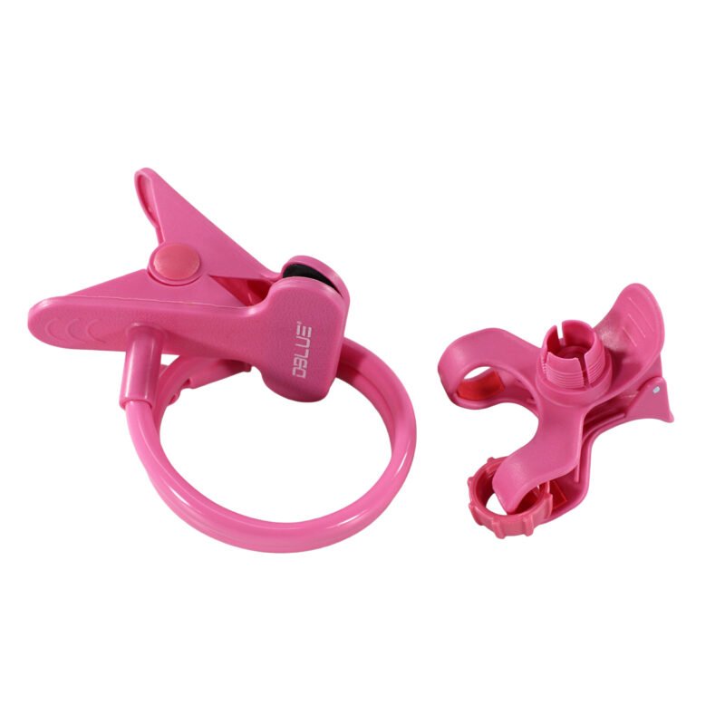 soporte dblue flexible para smartphone con rotacion 360°, incluye clip para diferentes superficies. pink — vista 2