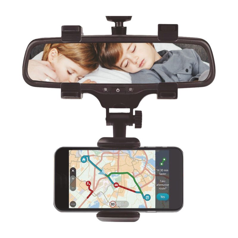 soporte smartphone espejo retrovisor — vista 2