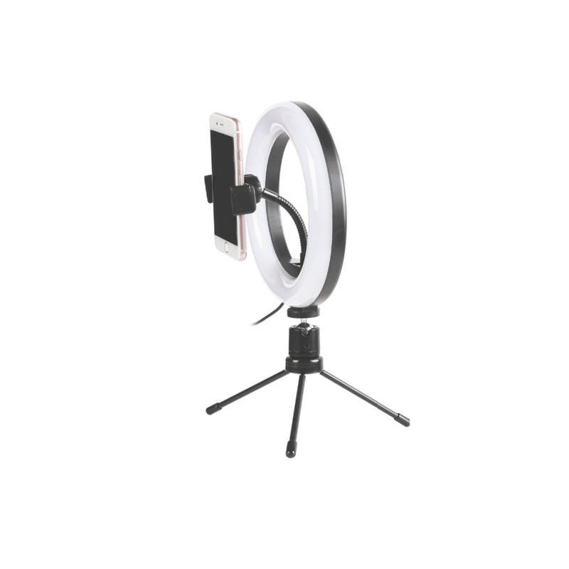 aro de luz dblue led con tripode regulable, atenuacion 1 100%, y brazo flexible. ideal para fotografia y video. — vista 2