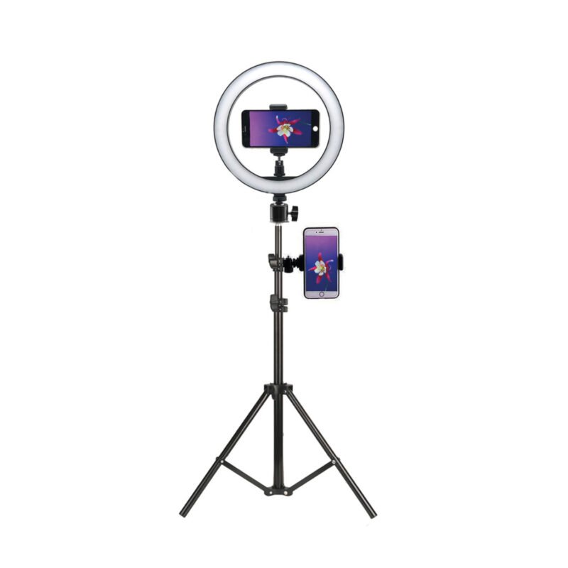 kit smart aro de luz led 10 pulgadas con soporte celular y tripode 1.6 mt