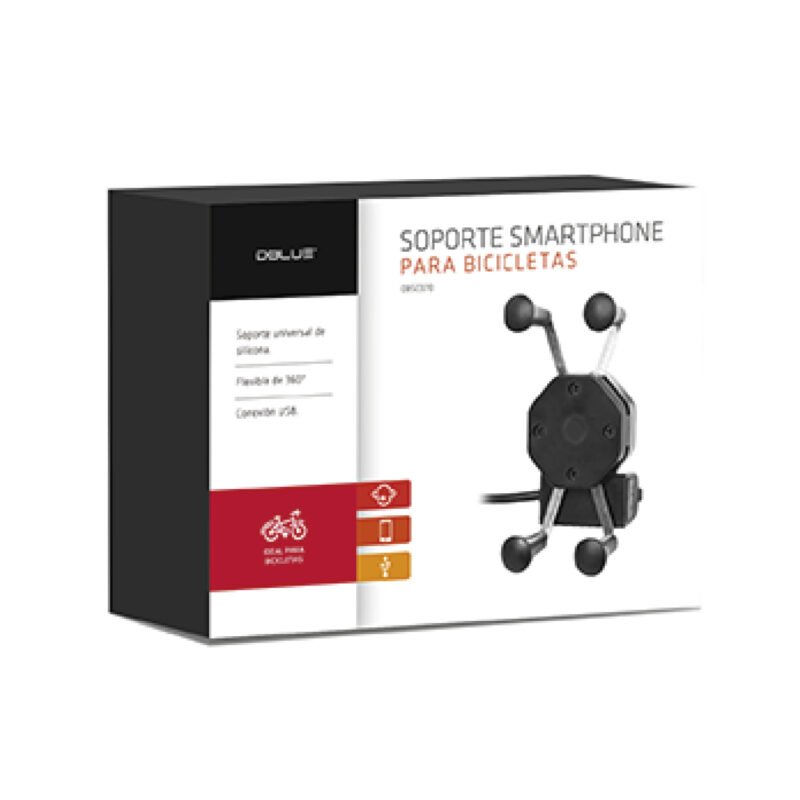soporte dblue universal para smartphone, conexion usb, silicona, flexible 360 grados. — vista 3