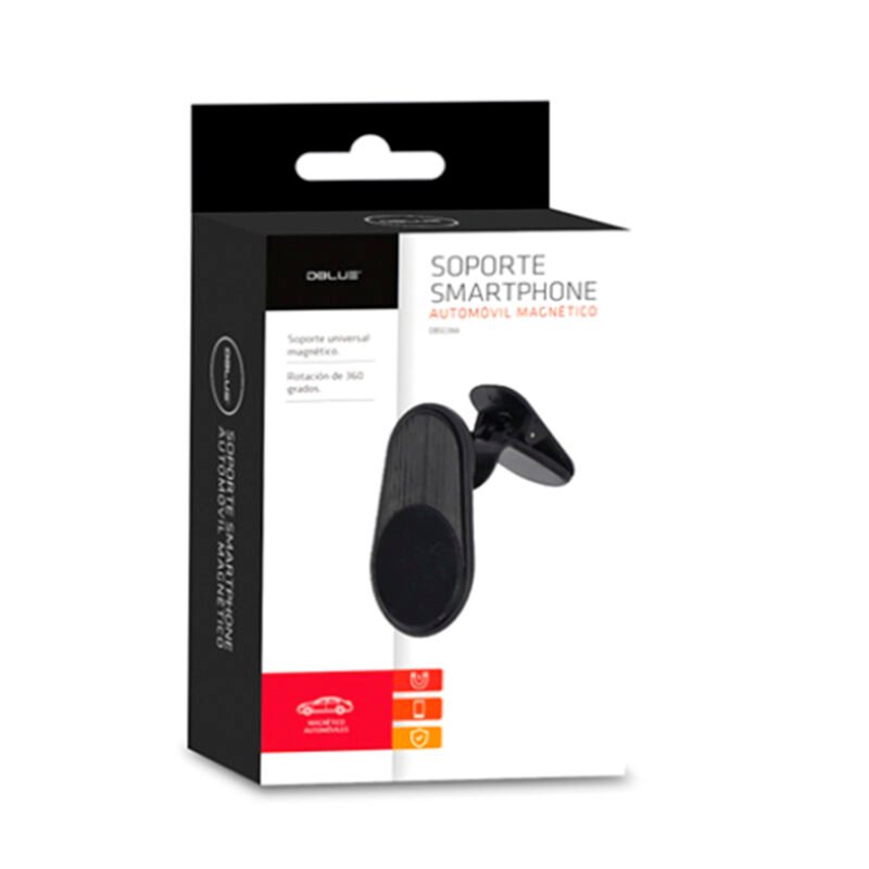 soporte dblue universal magnetico para celulares, pinza resistente, rotacion 360°, flexible, almohadilla de silicona. — vista 4