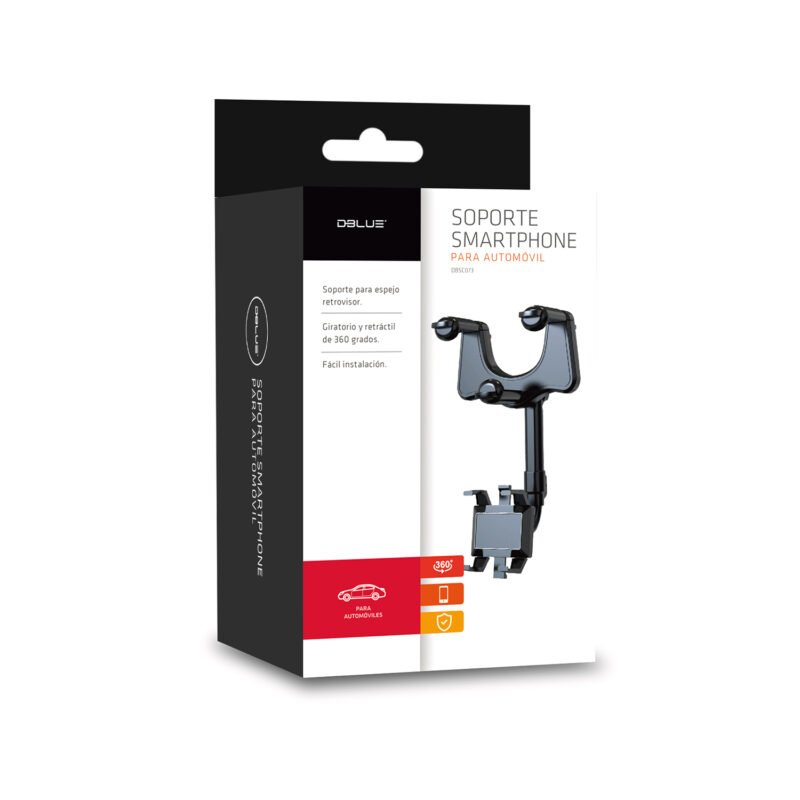 soporte dblue universal para espejo retrovisor, giratorio 360°, facil instalacion, material abs. — vista 3