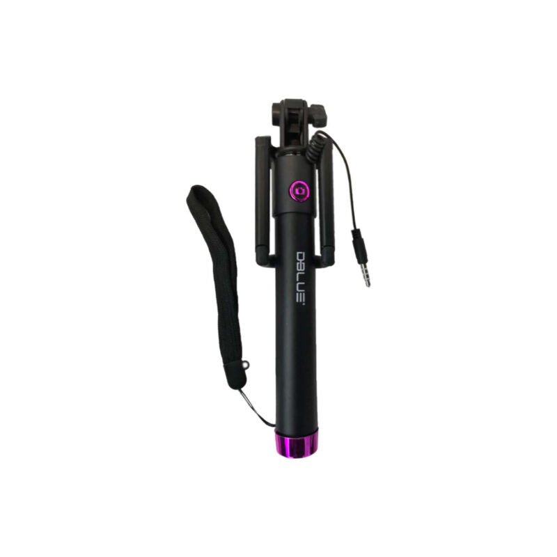 baston selfie dblue para autorretratos 78 cm, telescopico, conector para smartphones y camaras, cable incluido.purple — vista 2