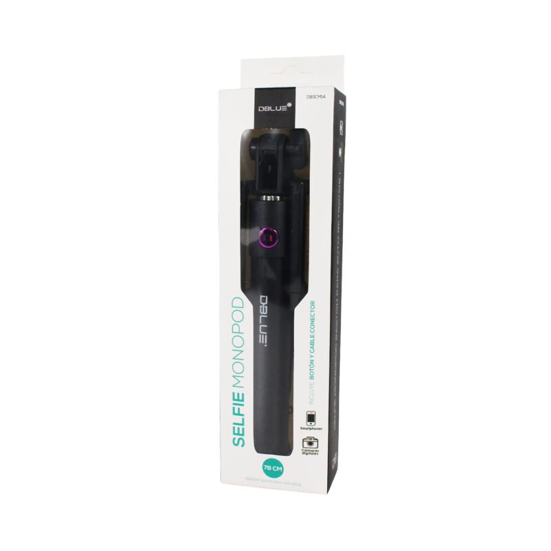 baston selfie dblue para autorretratos 78 cm, telescopico, conector para smartphones y camaras, cable incluido.purple — vista 3