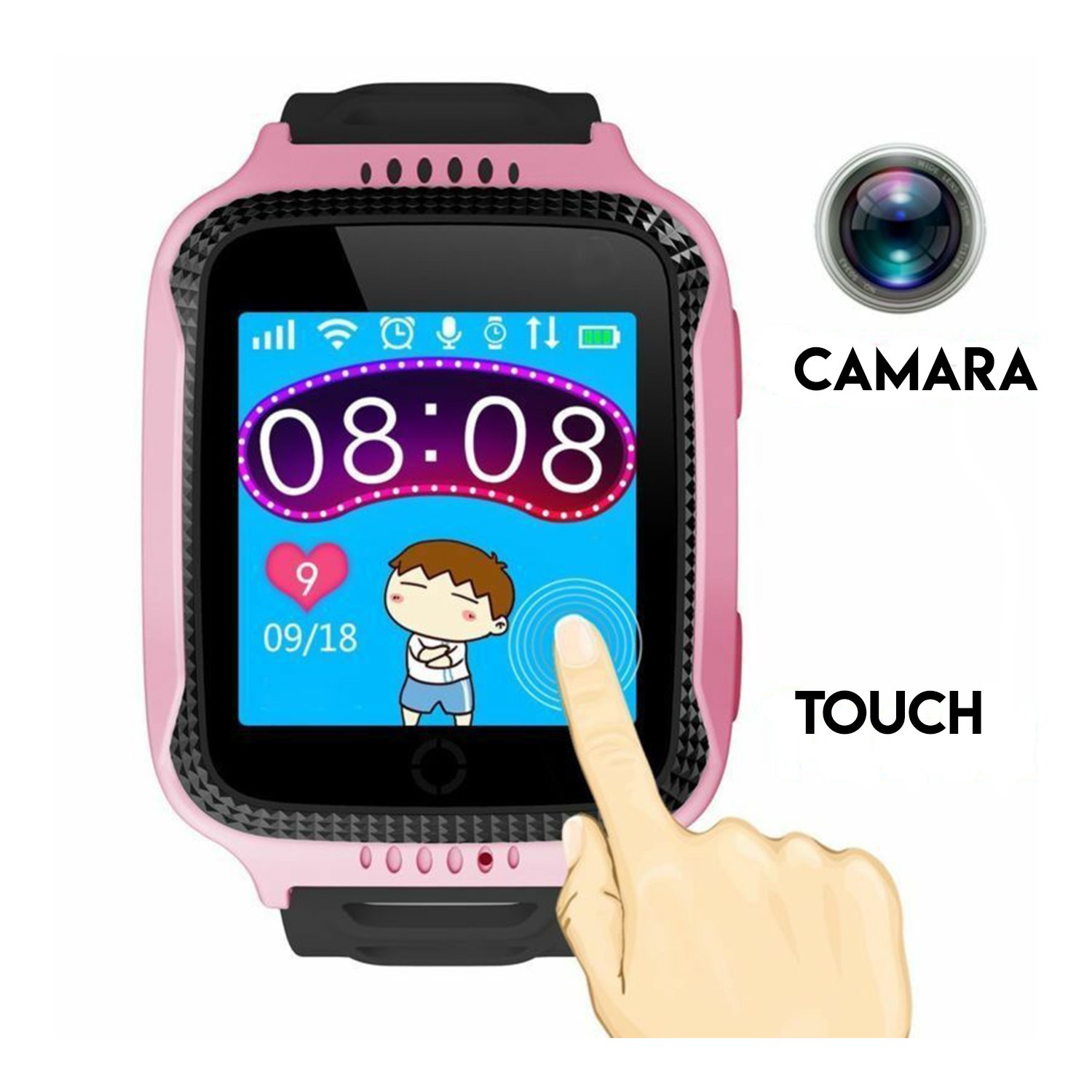 reloj smartwatch gps + sos, pink reloj smartwatch gps + sos, pink