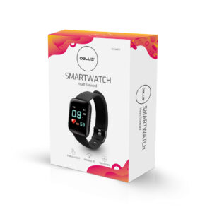 reloj smartwatch touch monitor de salud black