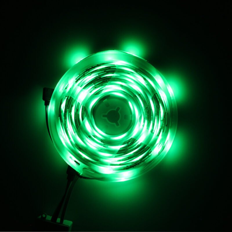 tira led dblue rgb 3528 de 5 mts, 60 leds/mt, control remoto, pegamento en reverso, 12v dc. — vista 3