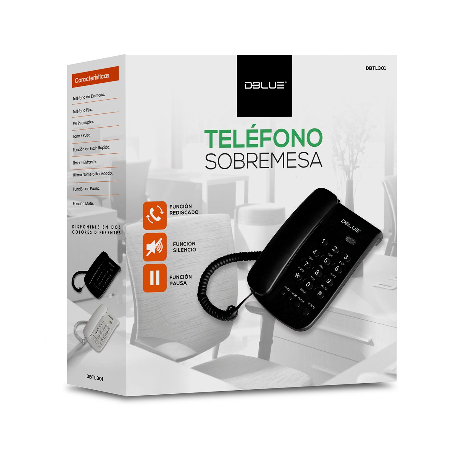 telefono dblue de sobremesa black telefono dblue de sobremesa black