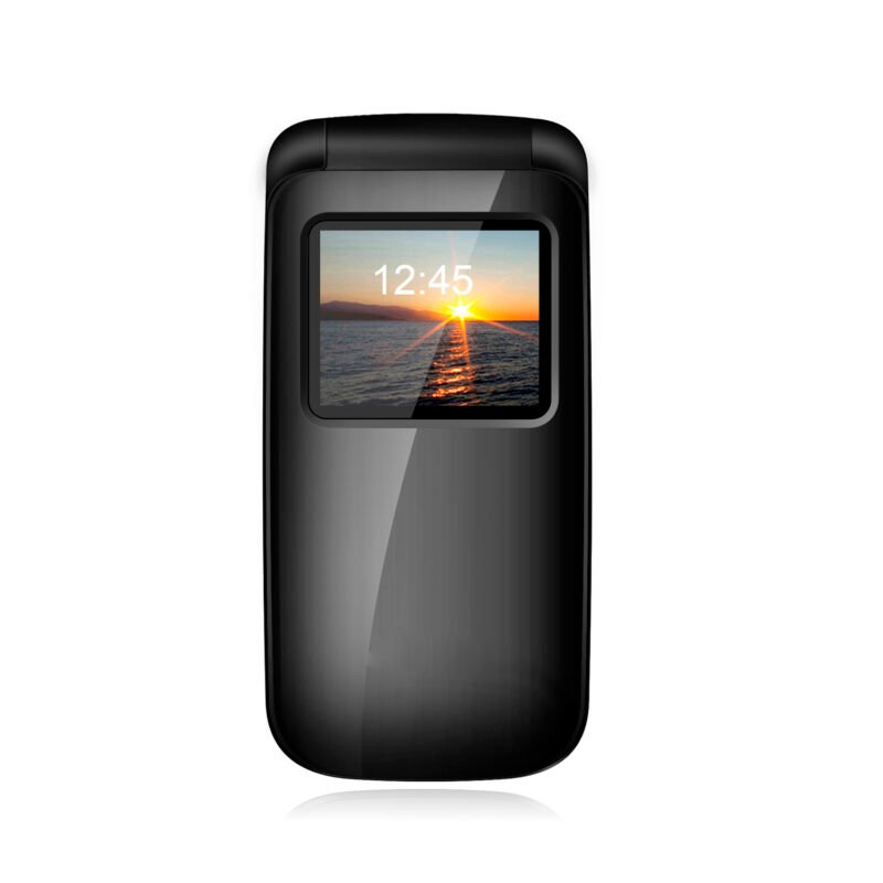 telefono senior adulto mayor tipo almeja. black — vista 4