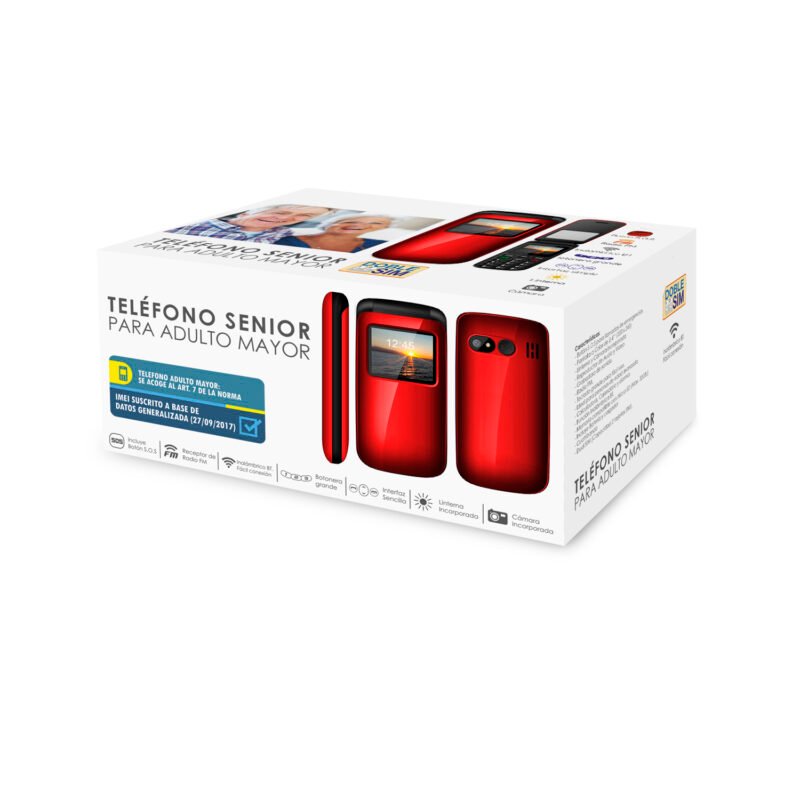 telefono senior adulto mayor tipo almeja. red