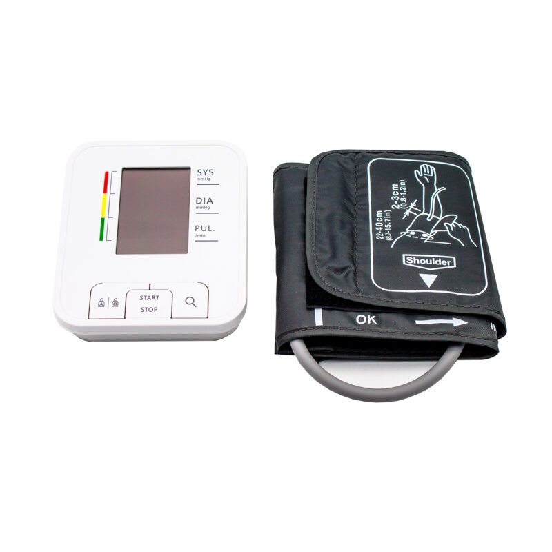 monitor de presion arterial dblue, rango de 0 a 280 mmhg, memoria 2*120, pantalla lcd, control de arritmia.