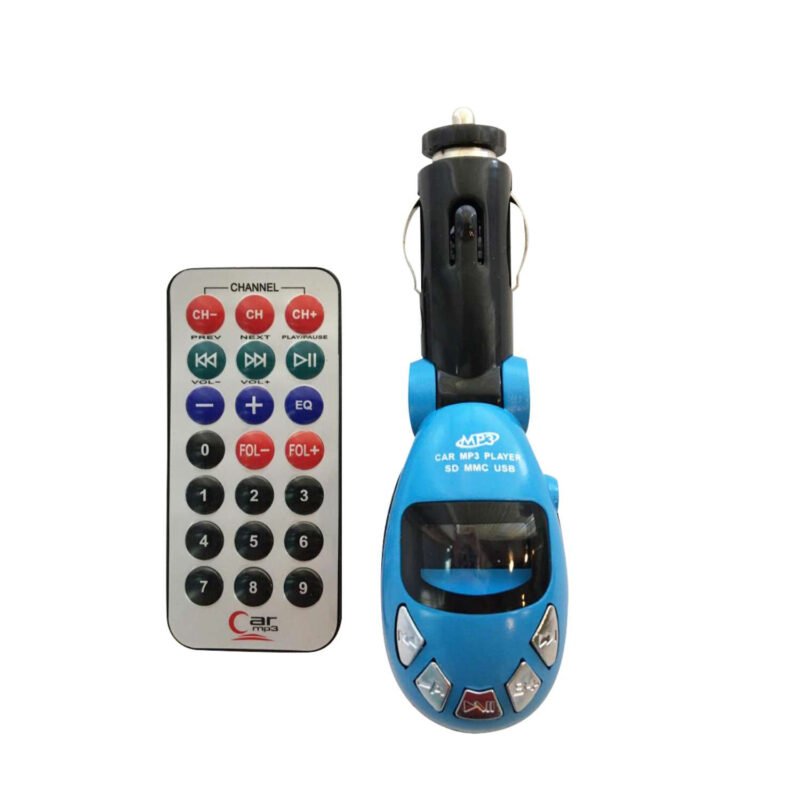 transmisor fm con control dblue, compatible mp3, mp4, usb, sd, micro sd. blue