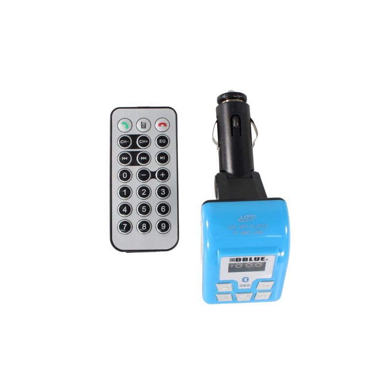 transmisor fm dblue bluetooth con musica mp3, usb, tf, microfono manos libres, pantalla led, control remoto. black — vista 2