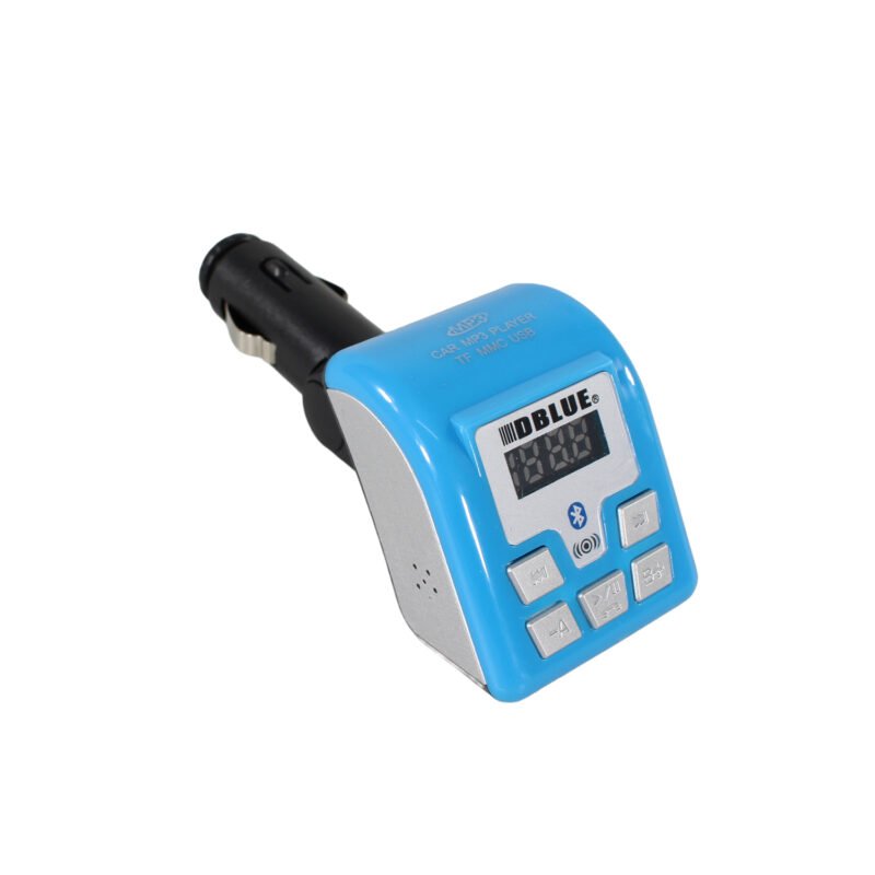 transmisor fm dblue bluetooth con musica mp3, usb, tf, microfono manos libres, pantalla led, control remoto. black — vista 3