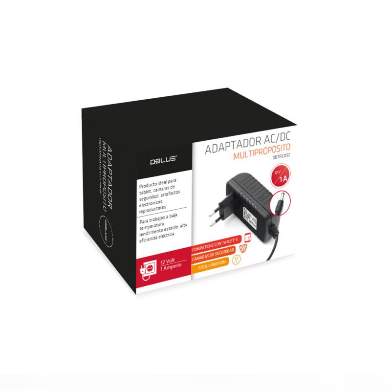 cargador fuente poder camaras seguridad 12v 2a