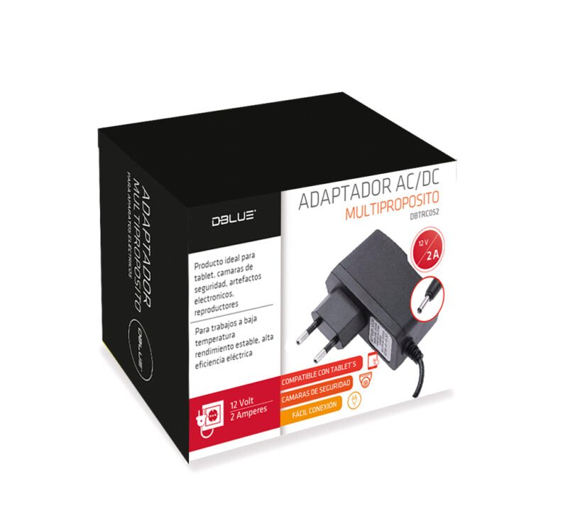 cargador fuente poder camaras seguridad 12v 1a — vista 2