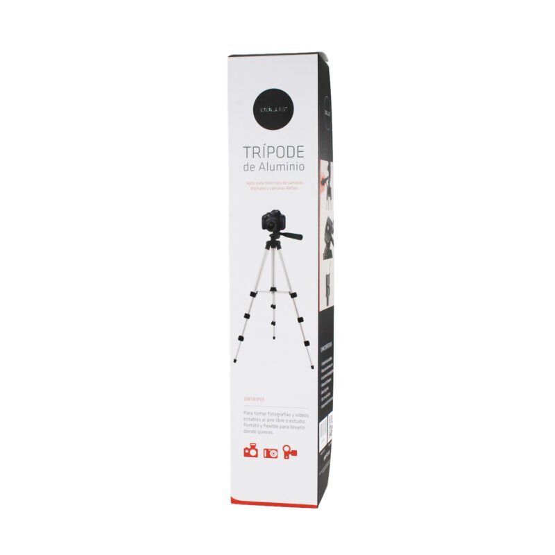 tripode dblue de aluminio, 1.08m, cabezal 3 vias, giratorio 360°, con nivel y estuche. — vista 2