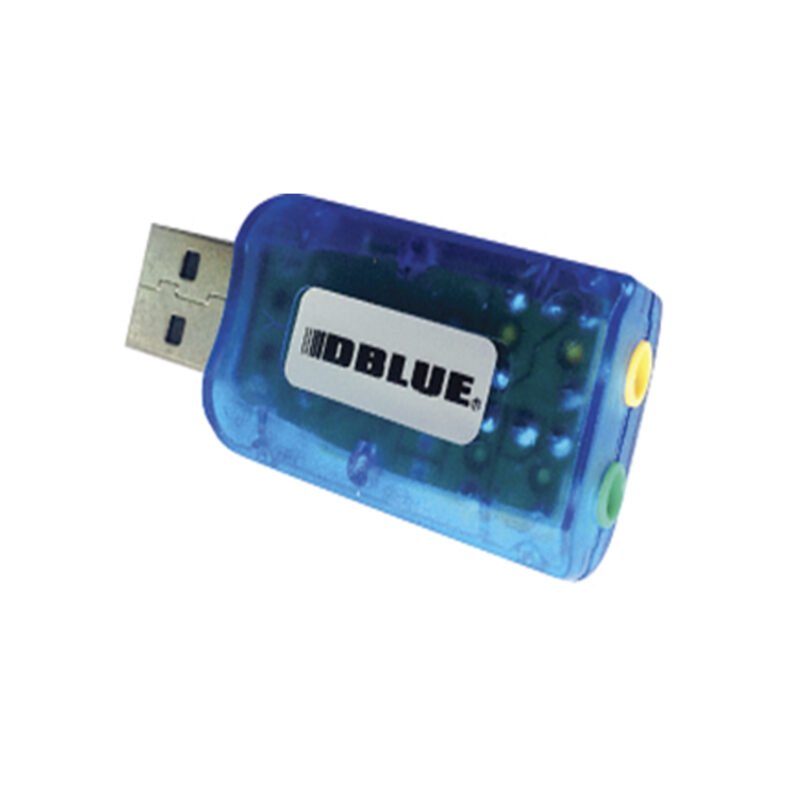 tarjeta de sonido usb dblue, sonido 3d, compatible usb 2.0, entrada jack 3.5mm. blue — vista 2
