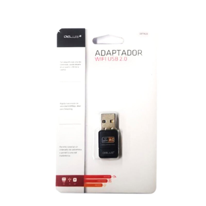 adaptador wifi dblue banda dual, 600 mbps, usb 2.0, frecuencias 5ghz + 2.4ghz, compatible windows y mac. — vista 4