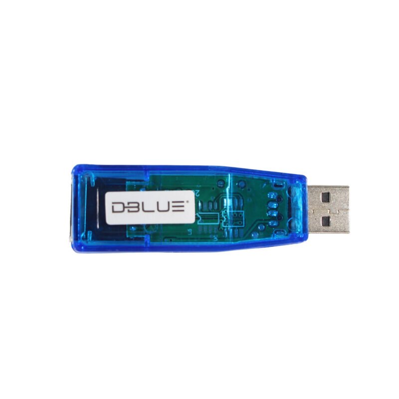 tarjeta de red usb dblue, compatible windows y mac, velocidad 10/100, conexion plug & play. rj45 — vista 2