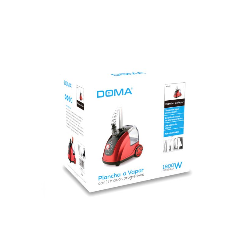 plancha vertical doma a vapor 1800w, contenedor 1.6l, 90 minutos de uso, 11 modos, tiempo calentamiento 38 seg. — vista 4