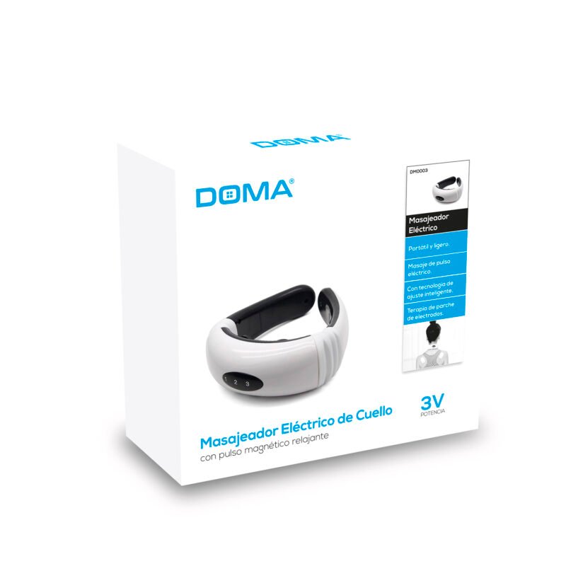 masajeador doma electrico portatil, tecnologia 3d ajuste inteligente, pulso electrico, efecto magnetico, bateria recargable. — vista 4