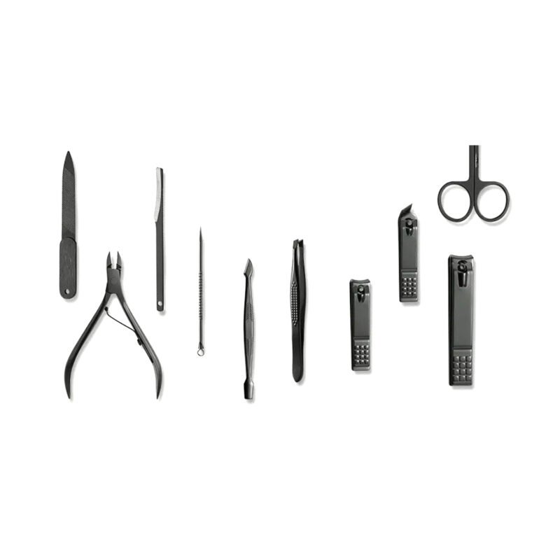 kit de herramientas para manicure doma, 18 piezas, con caja de almacenamiento, acero inoxidable. — vista 3