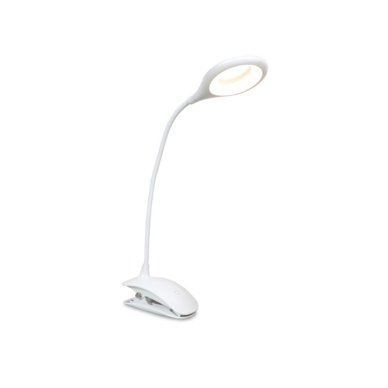 lampara doma clip inalambrica, usbwireless, 3 modos de iluminacion, 1200 mah, led 7000k.