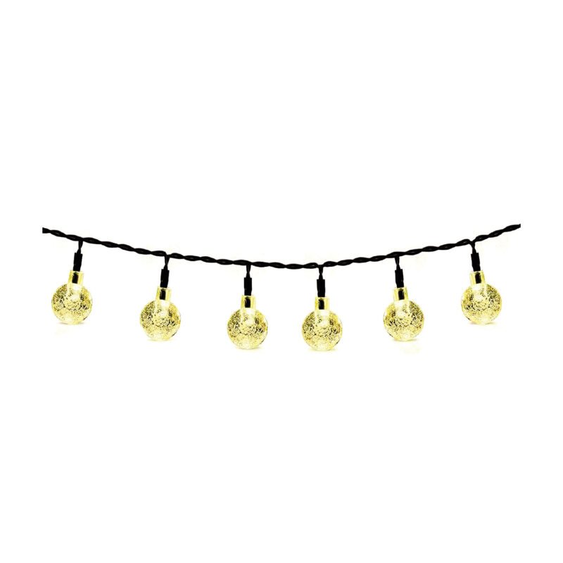 guirnalda doma led 20 piezas, panel solar, ideal interior y exterior, luz blanca calida/multicolor. — vista 2