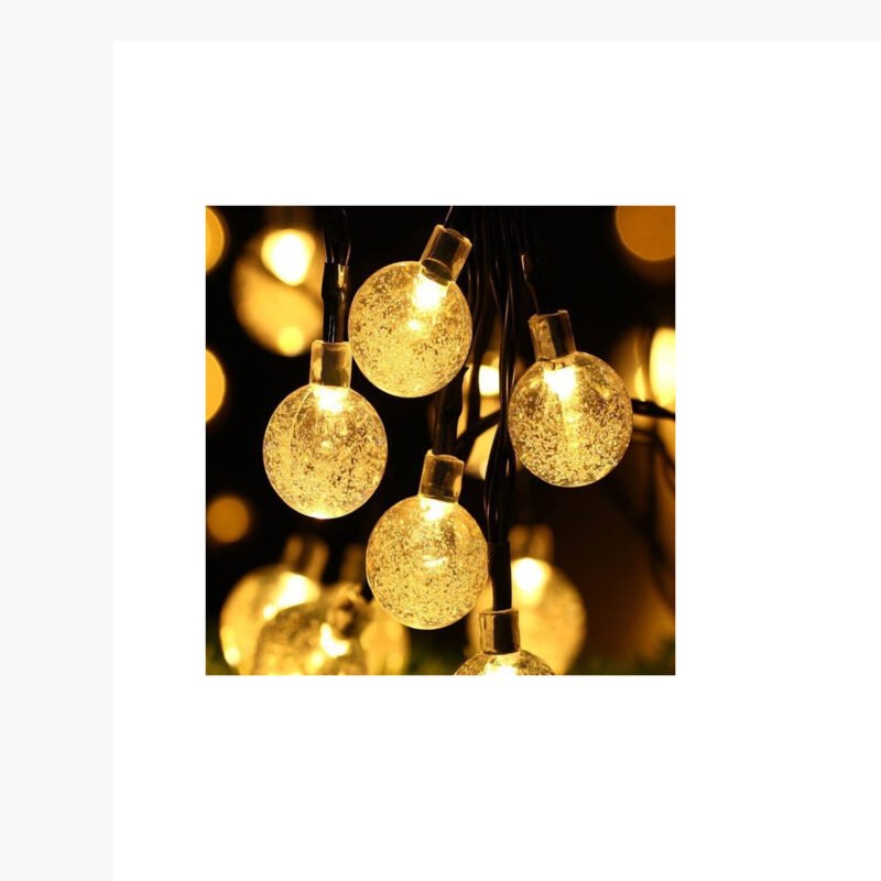 guirnalda doma led 20 piezas, panel solar, ideal interior y exterior, luz blanca calida/multicolor. — vista 4