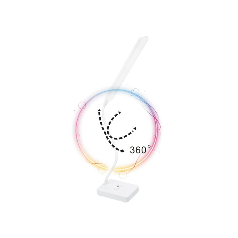 lampara doma de litio, control tactil 3 modos, cambio de color, brazo flexible, carga usb. — vista 4