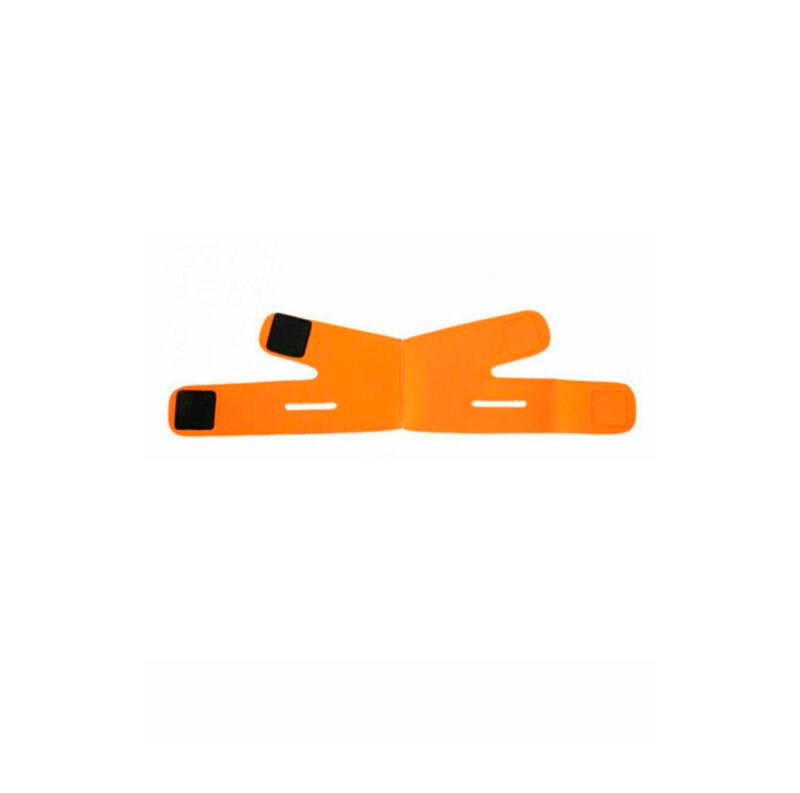 mascara facial adelgazante, 3 colores, tela transpirable y elastica, mejora el contorno de la cara. orange — vista 3
