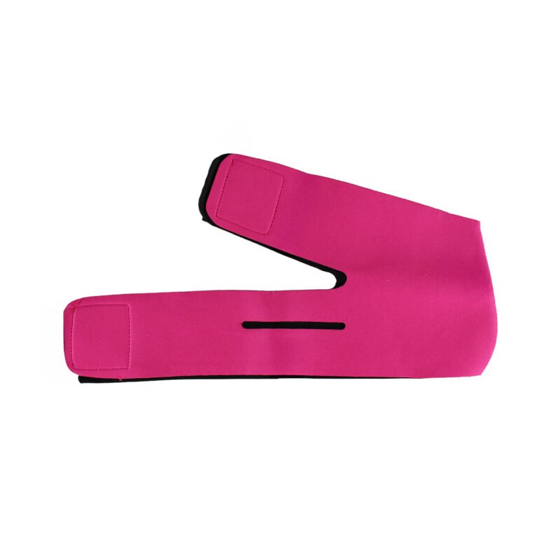 mascara facial adelgazante, 3 colores, tela transpirable y elastica, mejora el contorno de la cara. purple — vista 8