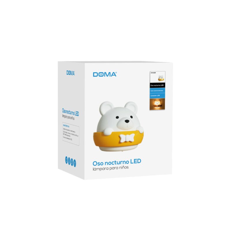 lampara doma oso nocturno led, de pared con control remoto, led de bajo consumo y temporizador. — vista 2