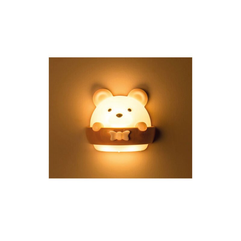lampara doma oso nocturno led, de pared con control remoto, led de bajo consumo y temporizador. — vista 3