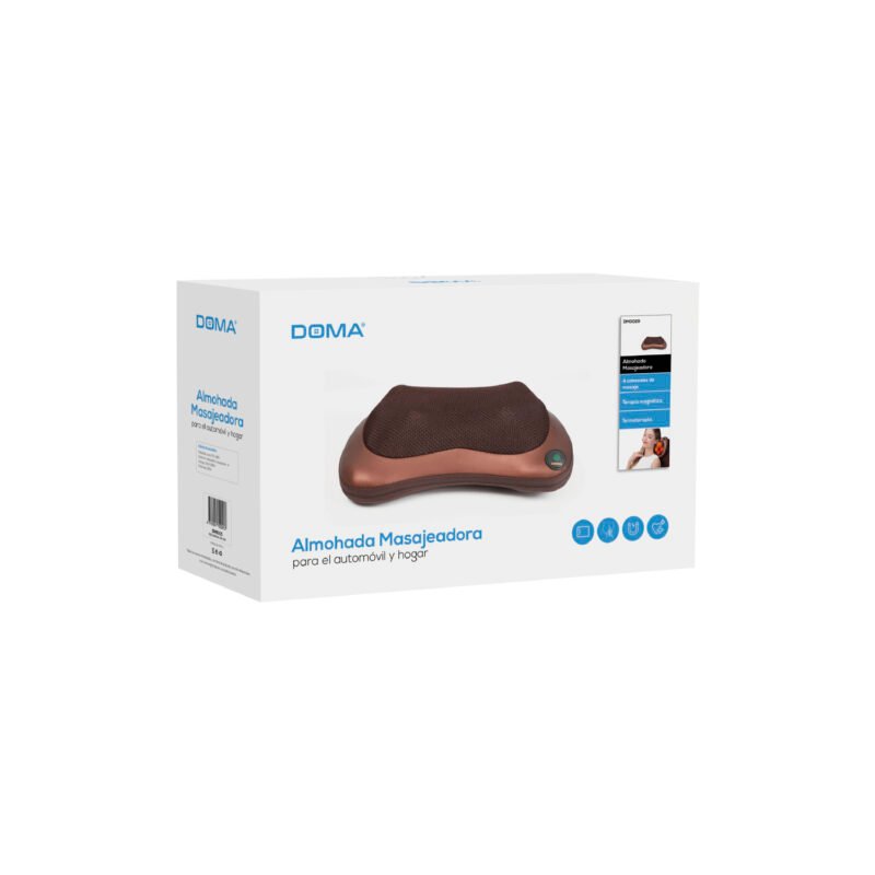 almohada doma masajedora, 4 cabezales, terapia magnetica, regulacion de velocidad, 12v para auto. — vista 5