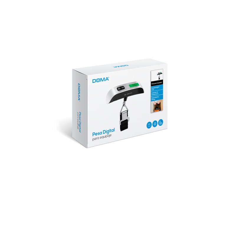 pesa digital doma para equipaje, capacidad 50kg, lcd, acero inoxidable, con indicador de temperatura. — vista 4