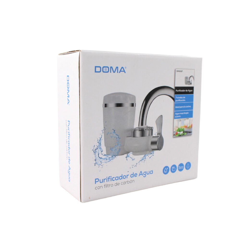purificador de agua doma, 7 niveles de purificacion, filtro de carbon, agua mas limpia y pura.