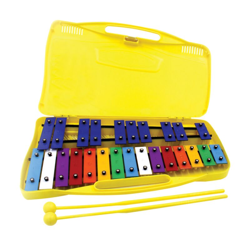 metalofono hendrix de 25 notas, placas de aluminio, colores con notas, tono preciso, incluye 2 baquetas. — vista 3